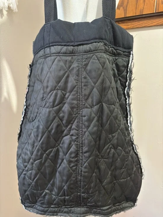 Black Floral Tote with Pink & Green Accents Sequins Rhinestones - Picture 7 of 9